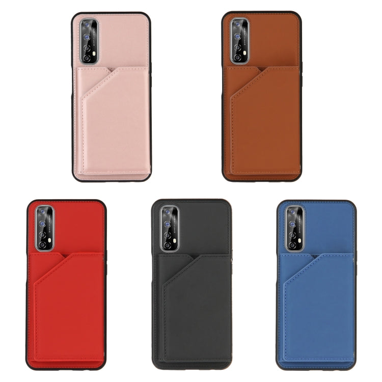 Skin Feel PU + TPU + PC Back Cover Shockproof Case with Card Slots & Holder & Photo Frame, For OPPO Realme 7, For Samsung Galaxy A50 & A30s & A50s, For OPPO Realme C11, For Samsung Galaxy A70 & A70s, For OPPO Realme C15