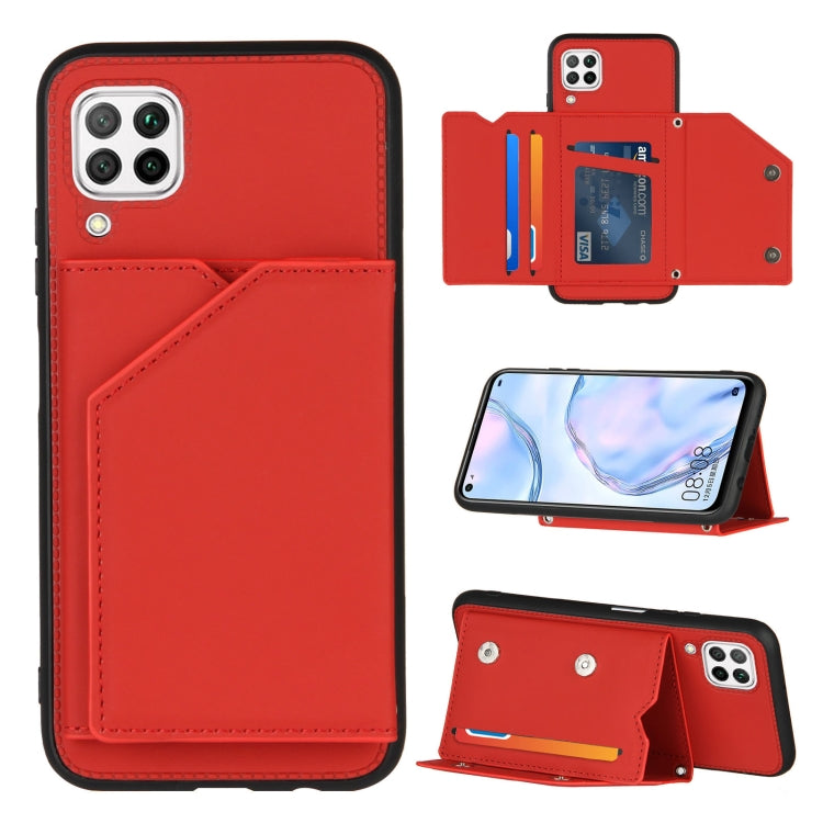 Skin Feel PU + TPU + PC Back Cover Shockproof Case with Card Slots & Holder & Photo Frame, For Samsung Galaxy M60s & A81, For Huawei P40 Lite & Nova 6 SE, For Samsung Galaxy S20 FE, For Samsung Galaxy S20 Ultra