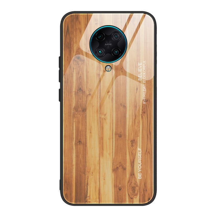 Wood Grain Glass Protective Case, For Xiaomi Mi CC9, For Xiaomi Poco X3 NFC, For Xiaomi Redmi K30 Pro, For Xiaomi Redmi Note 9S