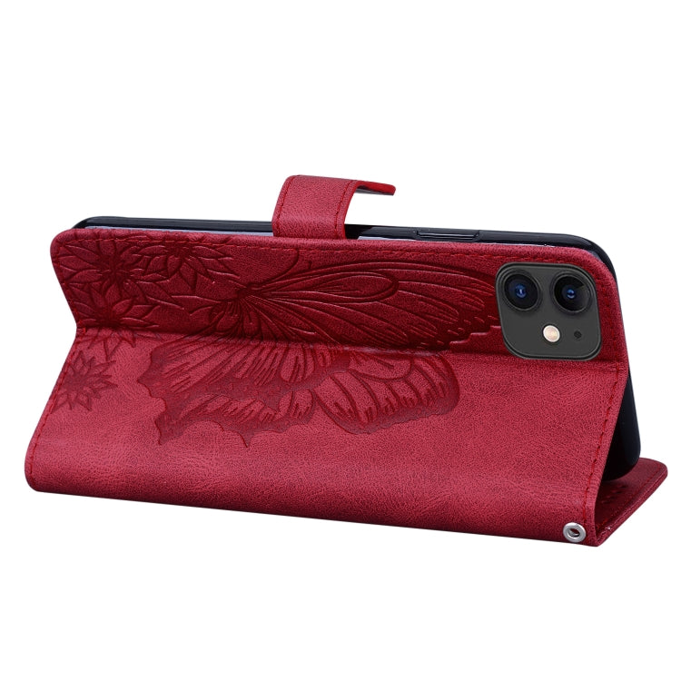 Retro Skin Feel Butterflies Embossing Horizontal Flip Leather Case with Holder & Card Slots & Wallet, For iPhone 11, For iPhone 11 Pro, For iPhone 11 Pro Max, For iPhone 12 mini
