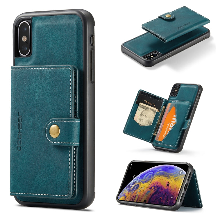 JEEHOOD Retro Magnetic Detachable Protective Case with Wallet & Card Slot & Holder, For iPhone 8 Plus & 7 Plus, For iPhone SE 2022 / SE 2020 & 8 & 7, For iPhone X / XS, For iPhone XR