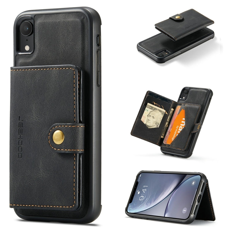 JEEHOOD Retro Magnetic Detachable Protective Case with Wallet & Card Slot & Holder, For iPhone 8 Plus & 7 Plus, For iPhone SE 2022 / SE 2020 & 8 & 7, For iPhone X / XS, For iPhone XR