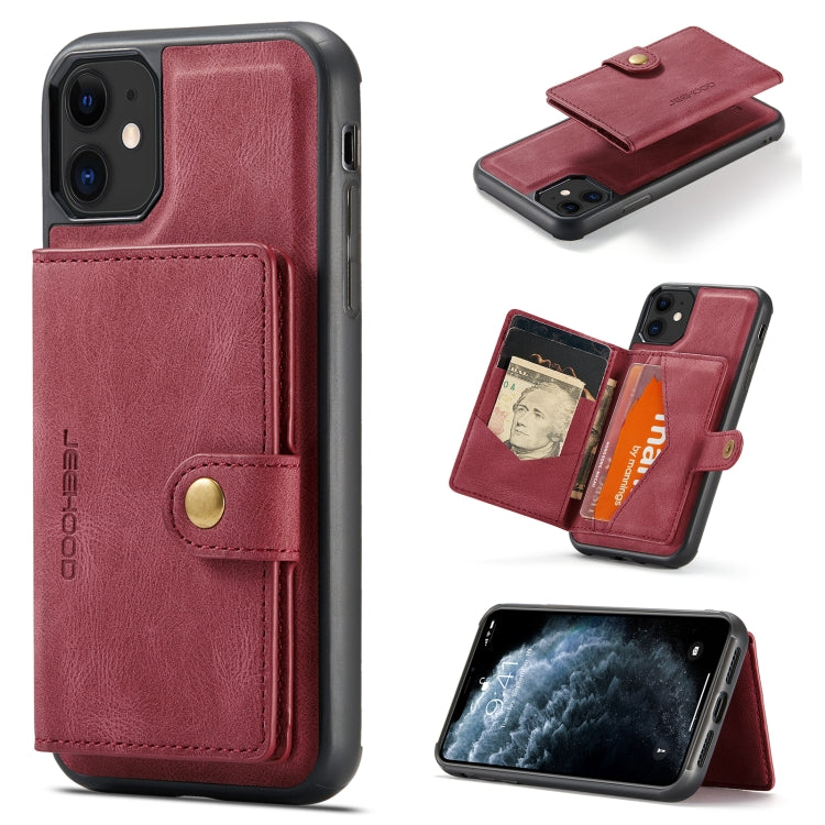 JEEHOOD Retro Magnetic Detachable Protective Case with Wallet & Card Slot & Holder, For iPhone XS Max, For iPhone 11 Pro, For iPhone 11, For iPhone 11 Pro Max