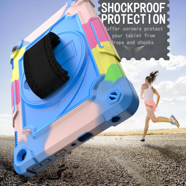 360 Degree Rotation Turntable Contrast Color Robot Shockproof Silicone + PC Protective Case with Holder, For Amazon Kindle Fire HD 8 2020, For Samsung Tab A 8.0 (2019)/T290