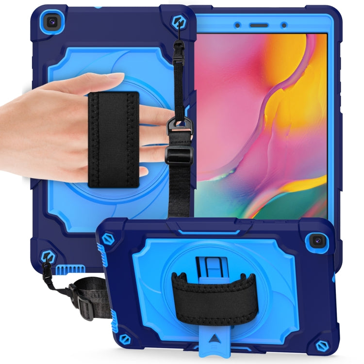 360 Degree Rotation Turntable Contrast Color Robot Shockproof Silicone + PC Protective Case with Holder, For Amazon Kindle Fire HD 8 2020, For Samsung Tab A 8.0 (2019)/T290