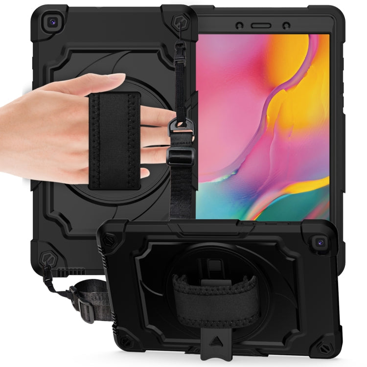 360 Degree Rotation Turntable Contrast Color Robot Shockproof Silicone + PC Protective Case with Holder, For Amazon Kindle Fire HD 8 2020, For Samsung Tab A 8.0 (2019)/T290