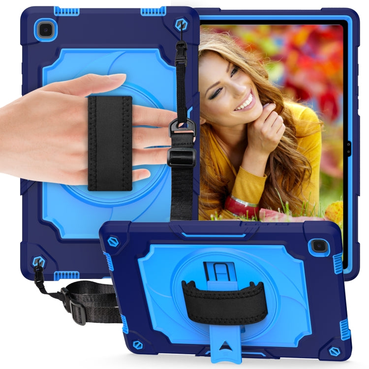 360 Degree Rotation Turntable Contrast Color Robot Shockproof Silicone + PC Protective Case with Holder, For Samsung Galaxy Tab A7 10.4 (2020)/T500, For Samsung Galaxy Tab A 10.1 (2019)/T515