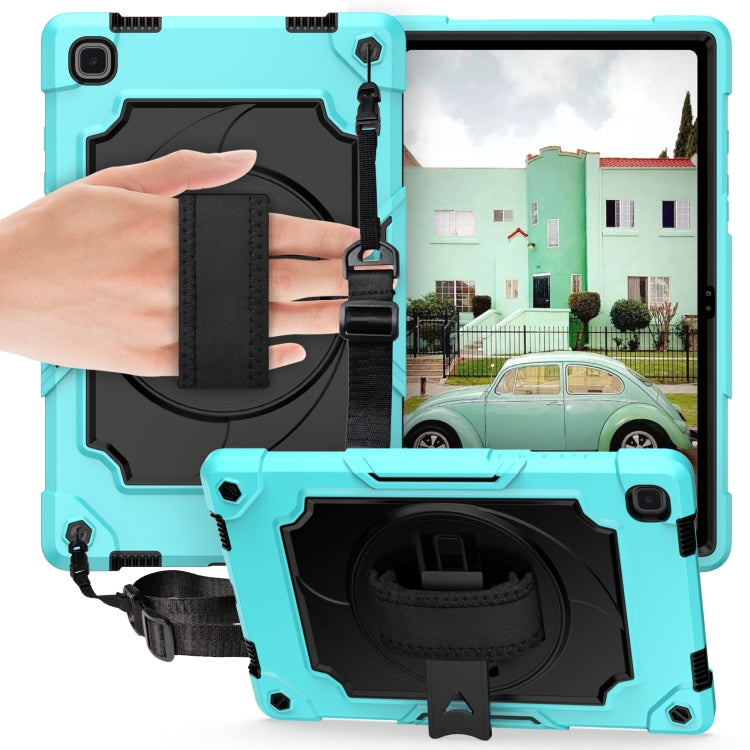 360 Degree Rotation Turntable Contrast Color Robot Shockproof Silicone + PC Protective Case with Holder, For Samsung Galaxy Tab A7 10.4 (2020)/T500, For Samsung Galaxy Tab A 10.1 (2019)/T515