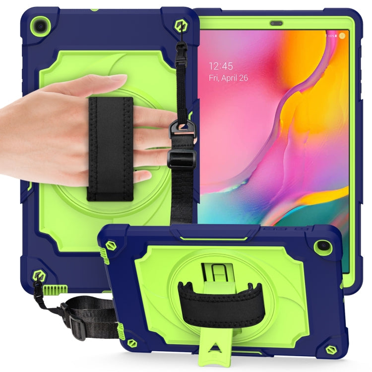 360 Degree Rotation Turntable Contrast Color Robot Shockproof Silicone + PC Protective Case with Holder, For Samsung Galaxy Tab A7 10.4 (2020)/T500, For Samsung Galaxy Tab A 10.1 (2019)/T515