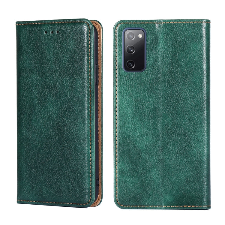 PU + TPU Gloss Oil Solid Color Magnetic Horizontal Flip Leather Case with Holder & Card Slot & Wallet, For Samsung Galaxy S20 FE