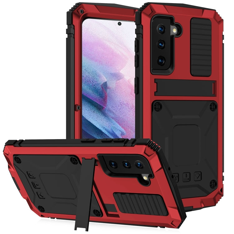 R-JUST Shockproof Waterproof Dust-proof Metal + Silicone Protective Case with Holder, For Samsung Galaxy S21 5G, For Samsung Galaxy S21+ 5G, For Samsung Galaxy S21 Ultra 5G