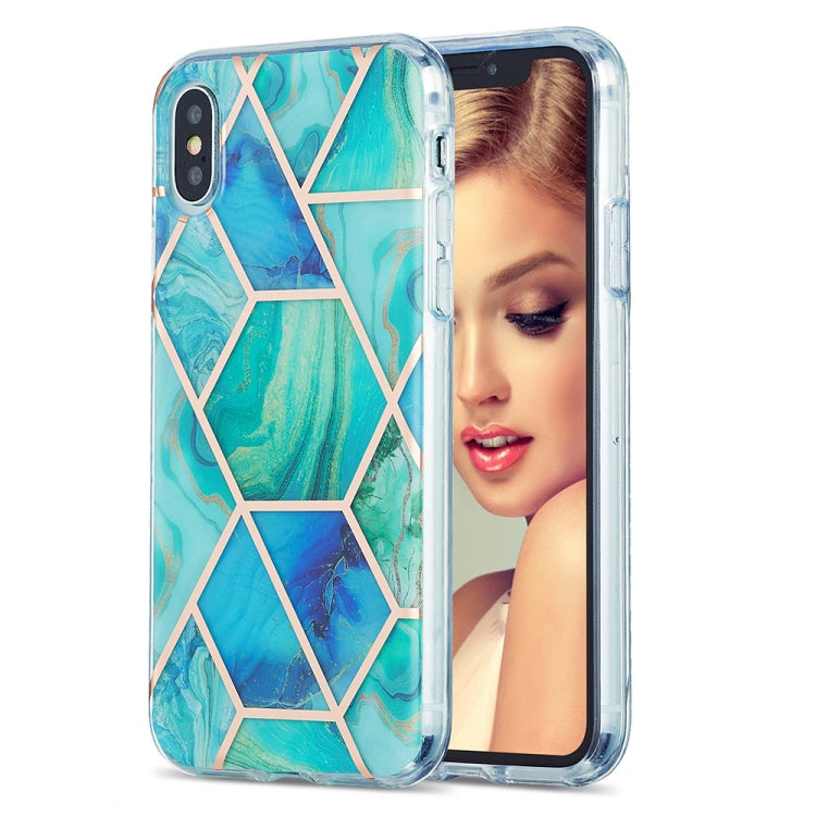 3D Electroplating Marble Pattern TPU Protective Case, For iPhone 12 / 12 Pro, For iPhone 12 Pro Max, For iPhone XS / X, For iPhone XR