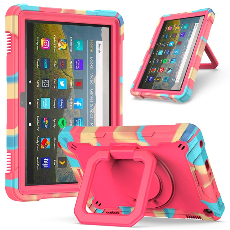 Contrast Color Shockproof Robot Silicone + PC Case with Wristband Holder, For Amazon Kindle Fire HD 8 (2020), For Samsung Galaxy Tab A7 10.4 (2020) T500 / T505