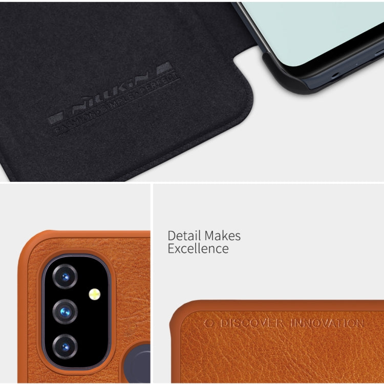 NILLKIN QIN Series Crazy Horse Texture Horizontal Flip Leather Case with Card Slot, For OnePlus Nord N100, For Samsung Galaxy S21 Plus 5G