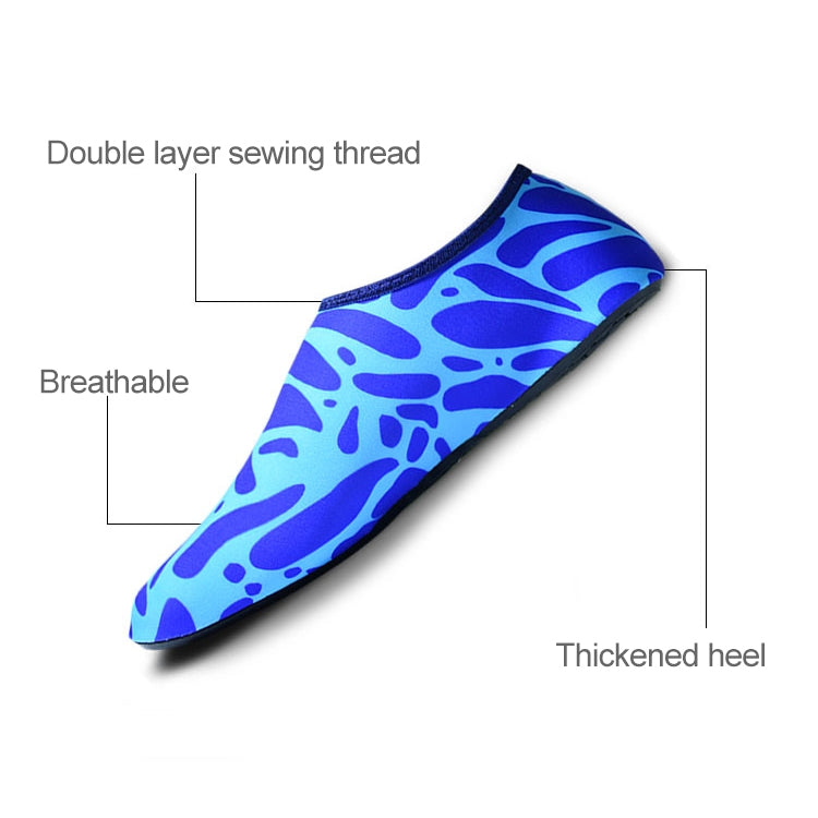 Non-slip Wear-resisting Thick Rubber Sole Diving Shoes and  Socks, One Pair, XXXL