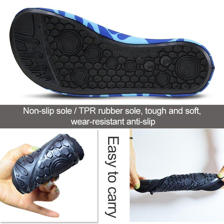 Non-slip Wear-resisting Thick Rubber Sole Diving Shoes and  Socks, One Pair, XXXL