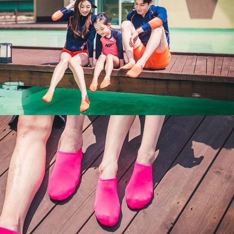 Non-slip Plastic Grain Texture Thick Cloth Sole Solid Color Diving Shoes and Socks, One Pair, XXXS, XXS, XS, S