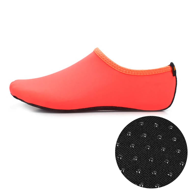 Non-slip Plastic Grain Texture Thick Cloth Sole Solid Color Diving Shoes and Socks, One Pair, XXXL