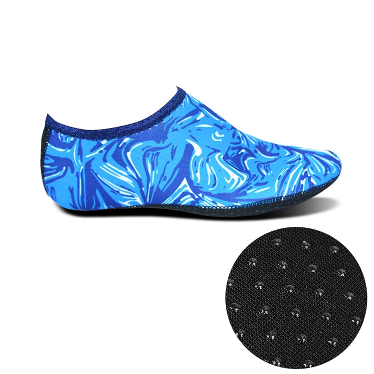 Non-slip Plastic Grain Texture Thick Cloth Sole Printing Diving Shoes and Socks, One Pair, M, L, XL, XXL