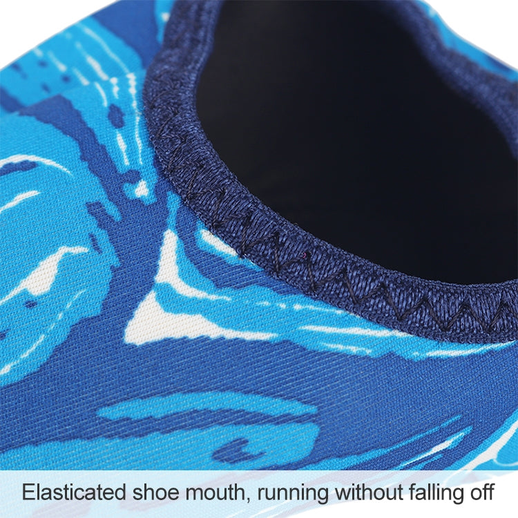 Non-slip Plastic Grain Texture Thick Cloth Sole Printing Diving Shoes and Socks, One Pair, M, L, XL, XXL