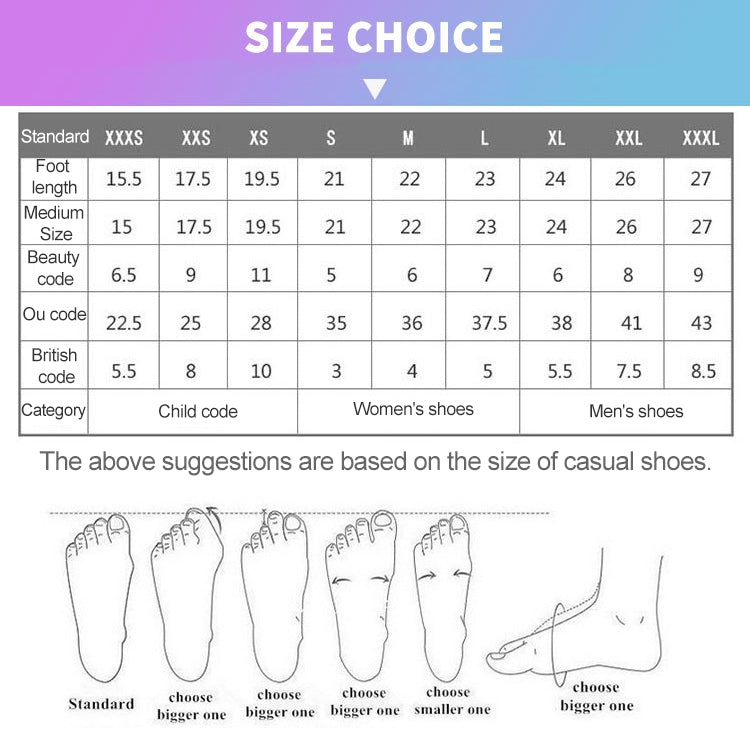 Non-slip Plastic Grain Texture Thick Cloth Sole Printing Diving Shoes and Socks, One Pair, M, L, XL, XXL