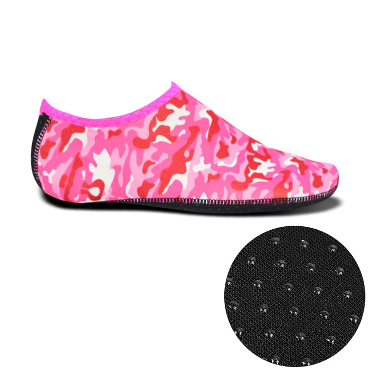 Non-slip Plastic Grain Texture Thick Cloth Sole Printing Diving Shoes and Socks, One Pair, M, L, XL, XXL