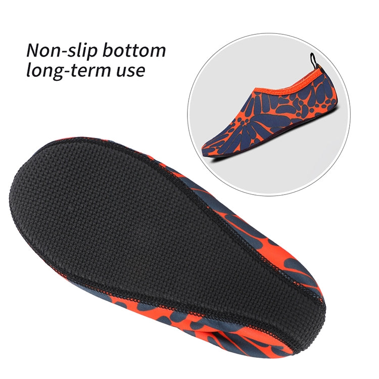 3mm Non-slip Rubber Embossing Texture Sole Figured Diving Shoes and Socks, One Pair, XXXS, XXS, XS, S, M, L