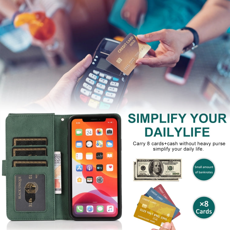 Skin-feel Crazy Horse Texture Zipper Wallet Bag Horizontal Flip Leather Case with Holder & Card Slots & Wallet & Lanyard, For iPhone 11 Pro, For iPhone 11 Pro Max, For iPhone 12 mini, For iPhone 12 / 12 Pro