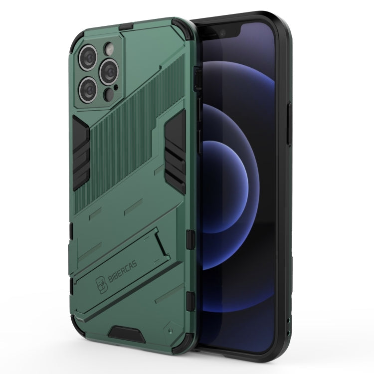 Punk Armor 2 in 1 PC + TPU Shockproof Case with Invisible Holder, For iPhone 12 mini, For iPhone 12, For iPhone 12 Pro