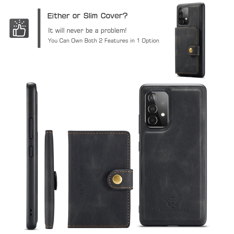 JEEHOOD Retro Magnetic Detachable Protective Case with Wallet & Card Slot & Holder, For Samsung Galaxy A52 5G, For Samsung Galaxy A72 5G, For Samsung Galaxy A51 5G