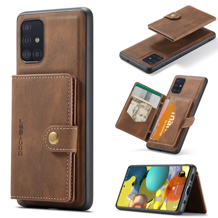 JEEHOOD Retro Magnetic Detachable Protective Case with Wallet & Card Slot & Holder, For Samsung Galaxy A52 5G, For Samsung Galaxy A72 5G, For Samsung Galaxy A51 5G