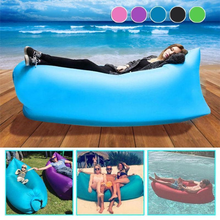 Outdoor Portable Lazy Water Inflatable Sofa Beach Grass Air Bed, Size: 200 x 70cm, 200 x 70cm Red, 200 x 70cm Yellow, 200 x 70cm Purple, 200 x 70cm Orange, 200 x 70cm Sky Blue, 200 x 70cm Black, 200 x 70cm Green, 200 x 70cm Pink, 200 x 70cm Rose Red   ...
