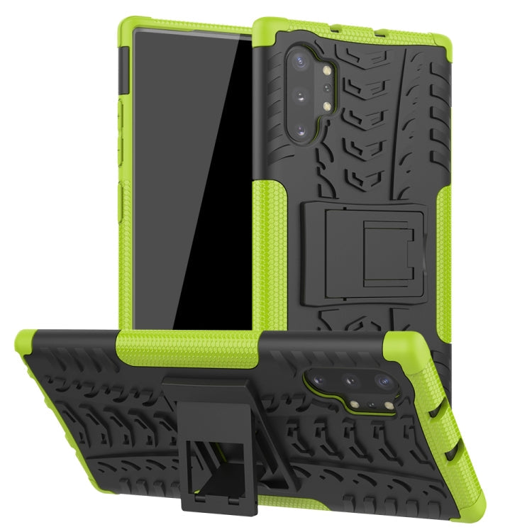 Tire Texture TPU + PC Shockproof Case with Holder, For Galaxy Note 10 Plus
