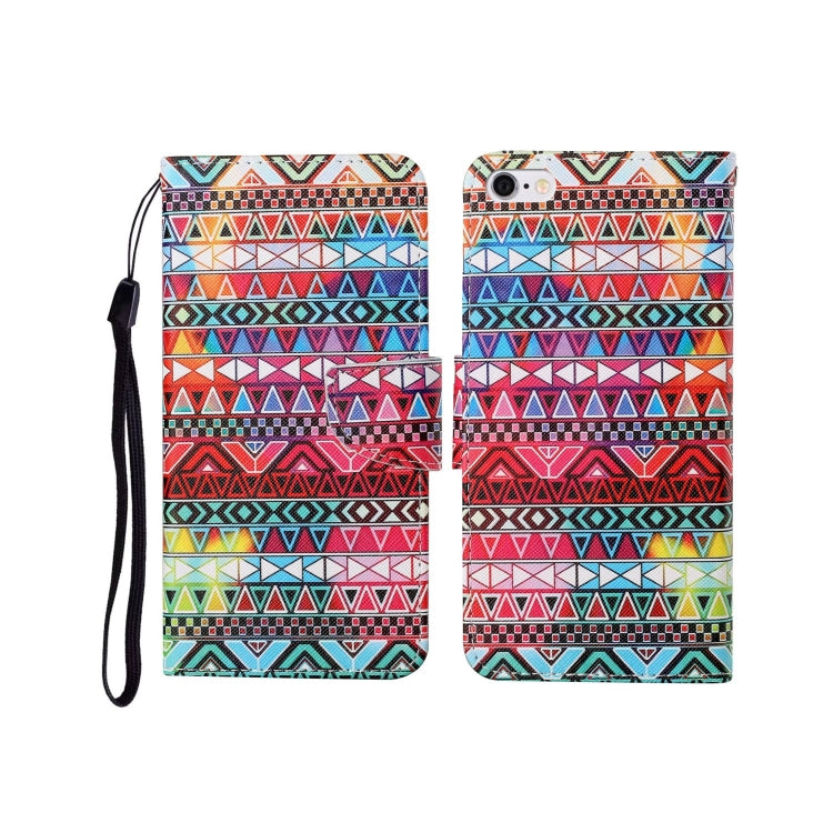 Painted Pattern Horizontal Flip Leathe Case, For iPhone 6