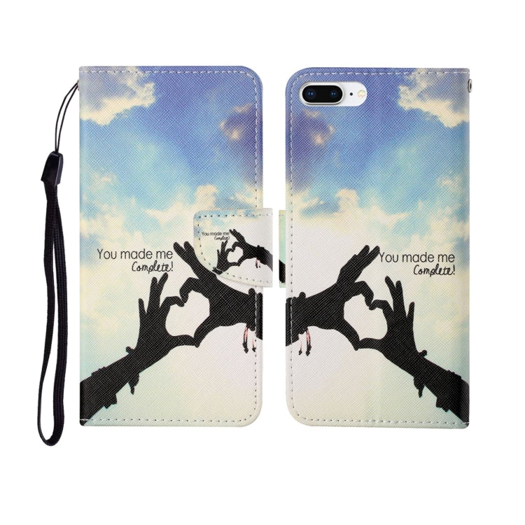 Painted Pattern Horizontal Flip Leathe Case, For iPhone 7 Plus