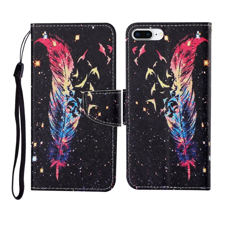 Painted Pattern Horizontal Flip Leathe Case, For iPhone 7 Plus