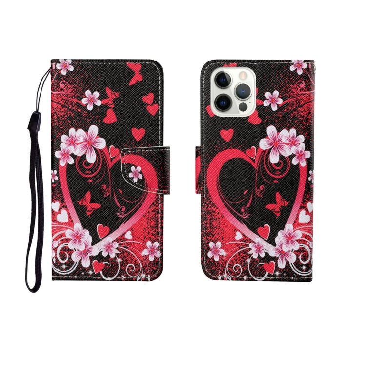 Painted Pattern Horizontal Flip Leathe Case, For iPhone 12/12 Pro