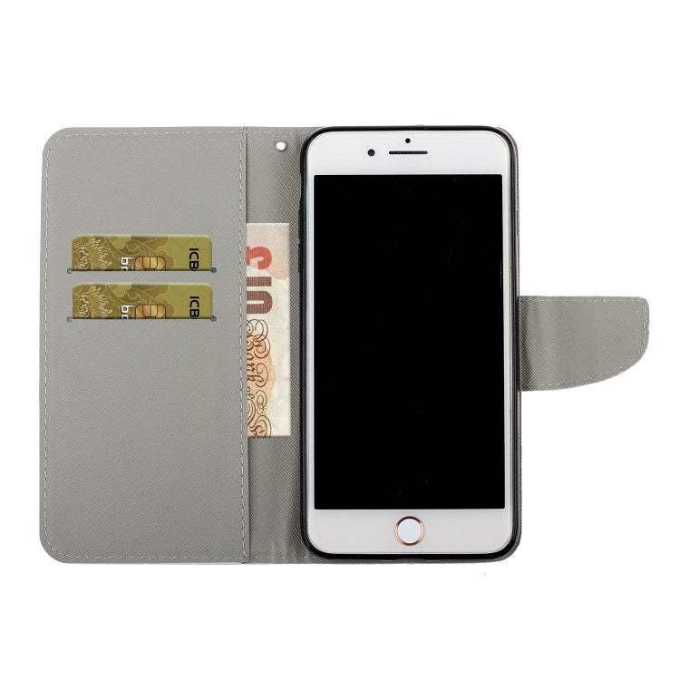 Painted Pattern Horizontal Flip Leathe Case, For iPhone SE (2020)/ 7 /8