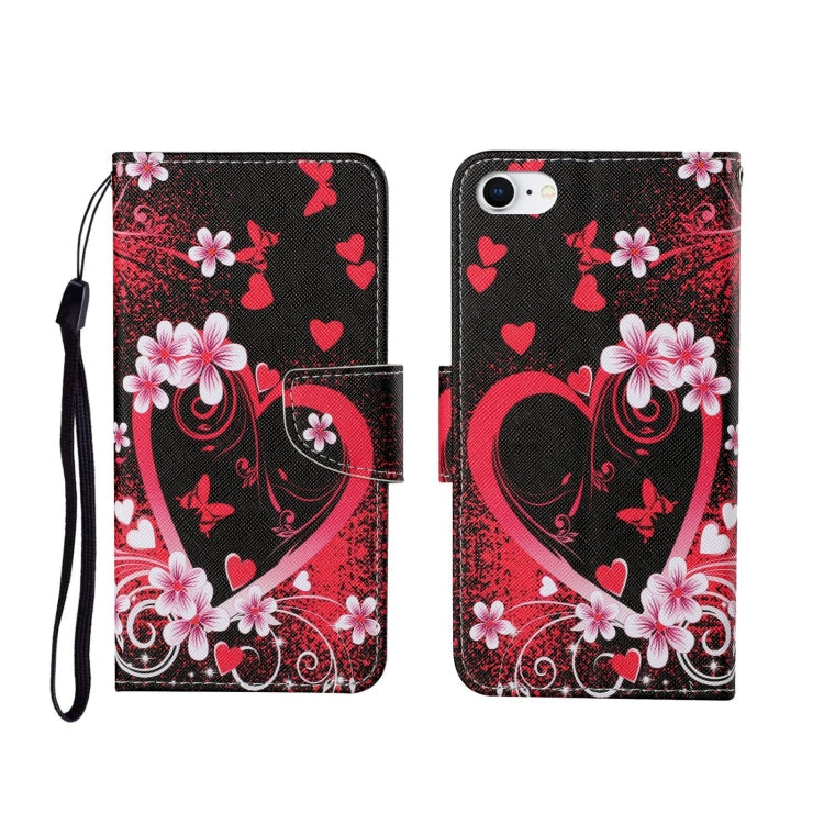 Painted Pattern Horizontal Flip Leathe Case, For iPhone SE (2020)/ 7 /8
