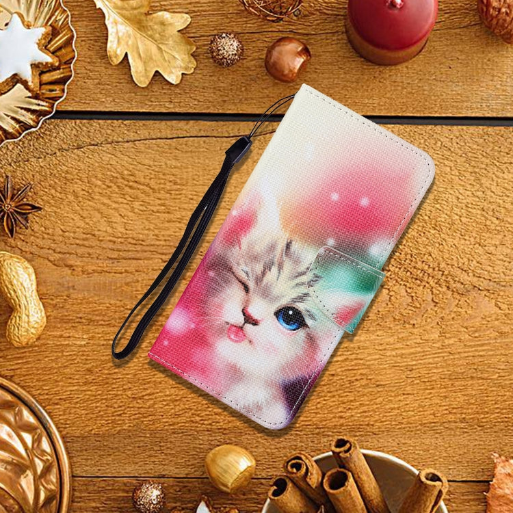 Painted Pattern Horizontal Flip Leathe Case, For iPhone X