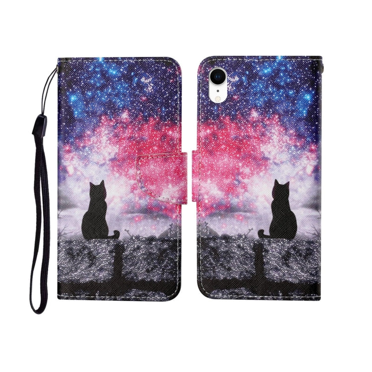 Painted Pattern Horizontal Flip Leathe Case, For iPhone XS Max