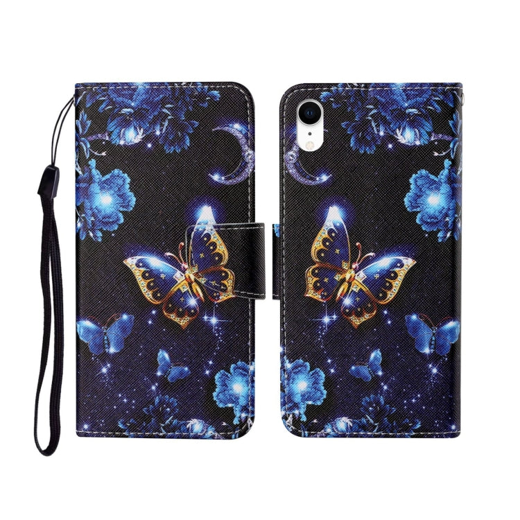 Painted Pattern Horizontal Flip Leathe Case, For iPhone XS Max