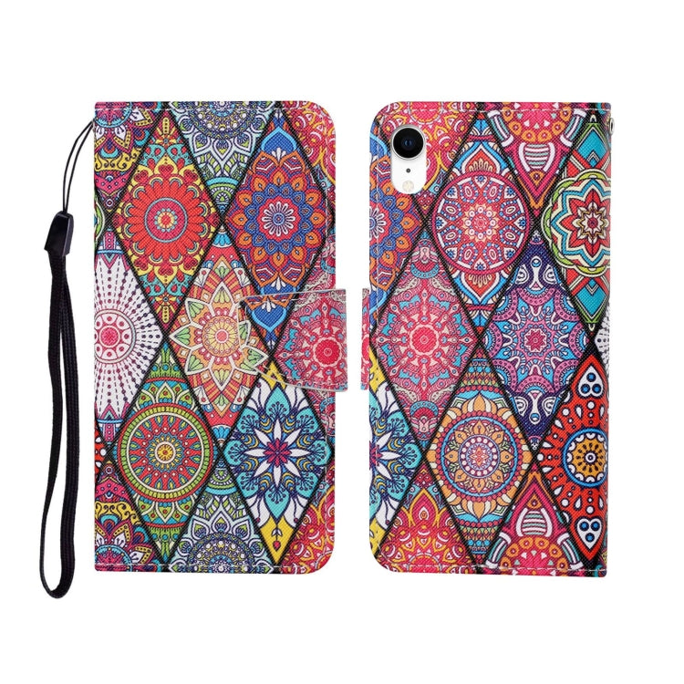 Painted Pattern Horizontal Flip Leathe Case, For iPhone XS Max