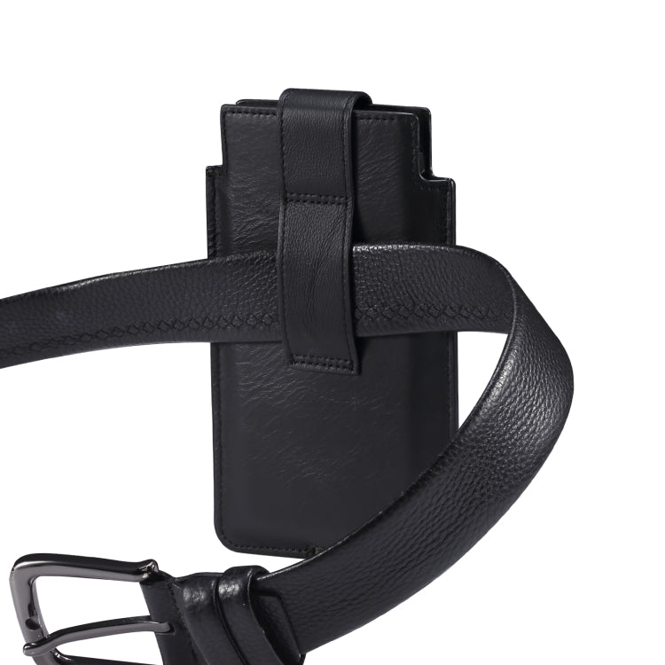 Universal Cow Leather Vertical Mobile Phone Leather Case Waist Bag For 7.2 inch and Below Phones, For 6.7 inch and Below Phones