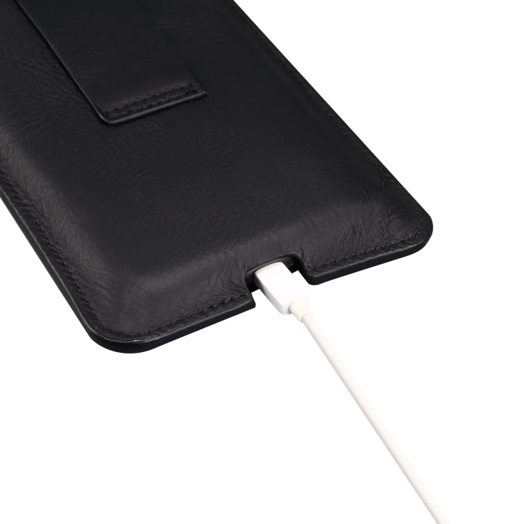 Universal Cow Leather Vertical Mobile Phone Leather Case Waist Bag For 7.2 inch and Below Phones, For 7.2 inch and Below Phones