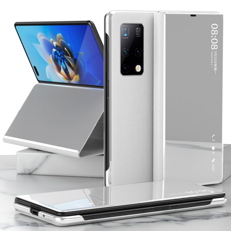 Electroplated Mirror Protective Case with Holder, For Huawei Mate X2