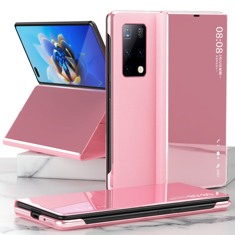 Electroplated Mirror Protective Case with Holder, For Huawei Mate X2