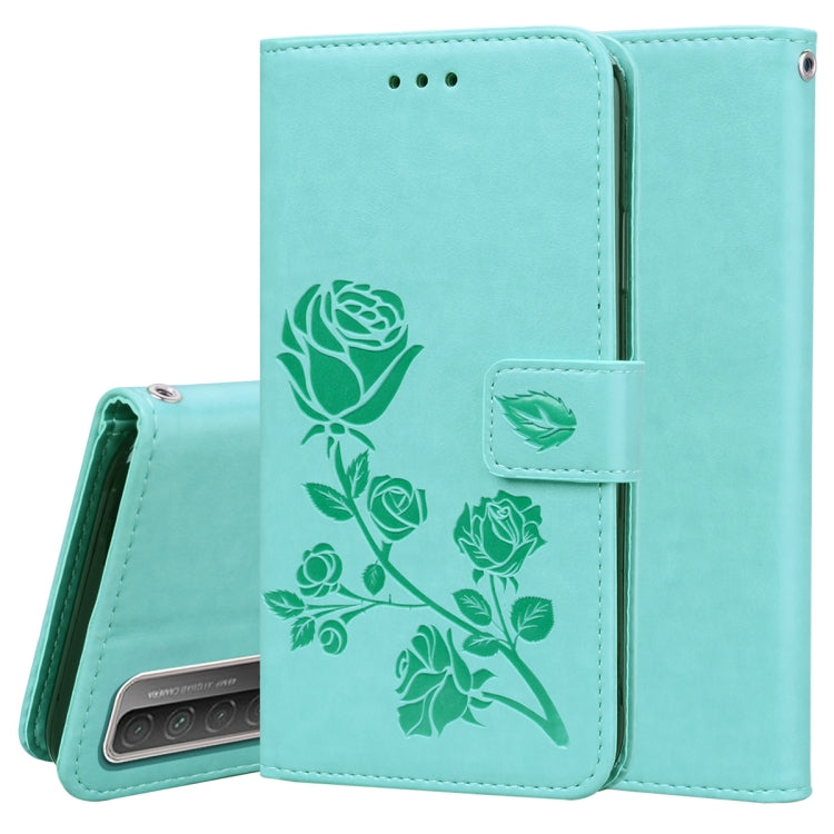 Rose Embossed Horizontal Flip PU Leather Case with Holder & Card Slots & Wallet, For Huawei Honor 10X Lite, For Huawei P smart 2021