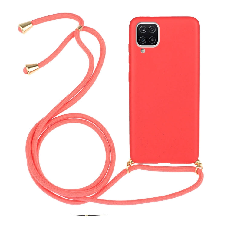 Wheat Straw Material + TPU Protective Case with Lanyard, For Samsung Galaxy A12, For Samsung Galaxy A32 5G, For Samsung Galaxy A52 5G / 4G, For Samsung Galaxy A72 5G / 4G