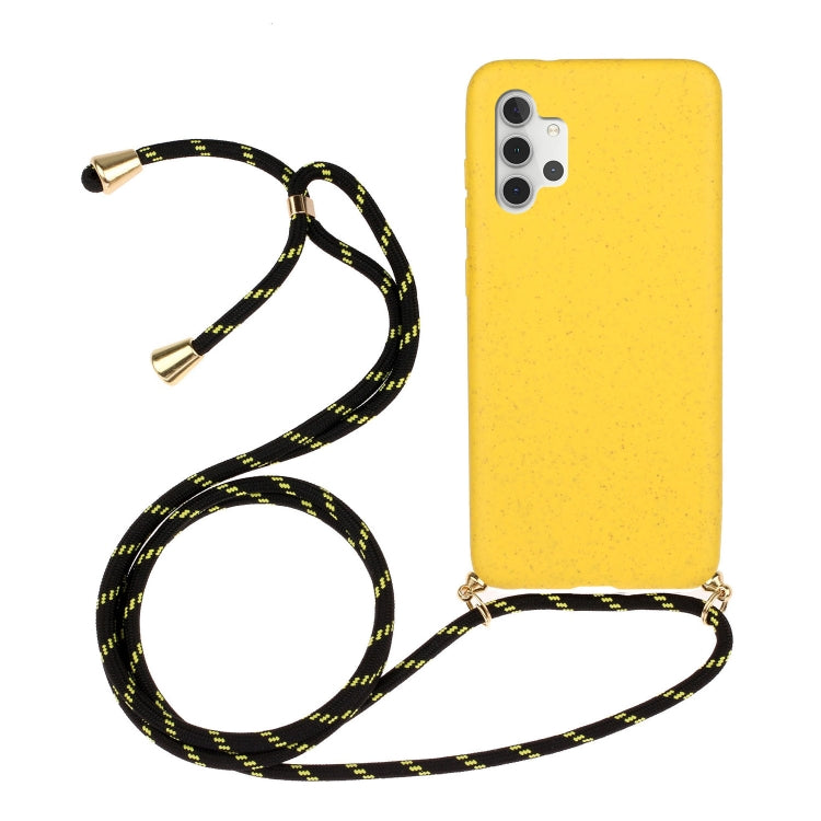 Wheat Straw Material + TPU Protective Case with Lanyard, For Samsung Galaxy A12, For Samsung Galaxy A32 5G, For Samsung Galaxy A52 5G / 4G, For Samsung Galaxy A72 5G / 4G